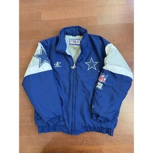 Vintage Logo Athletic Pro Line Dallas Cowboys NFL Jacket Coat Sz L